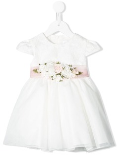 Mimilù расклешенное платье с цветочной вышивкой