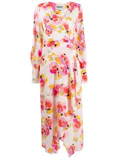 Essentiel Antwerp платье с запахом и цветочным принтом