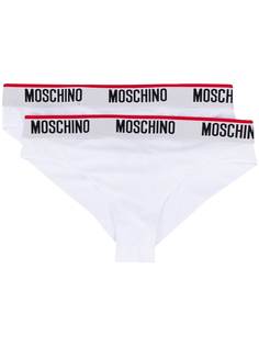 Moschino трусы-брифы с логотипом на поясе