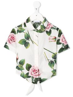 Dolce & Gabbana Kids укороченная рубашка с принтом