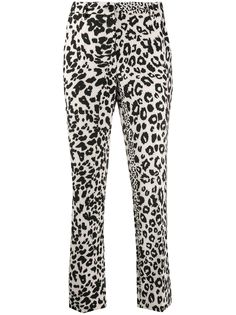 Luisa Cerano расклешенные брюки с леопардовым принтом