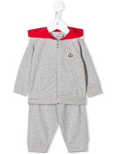 Moncler Enfant спортивный костюм с контрастным логотипом