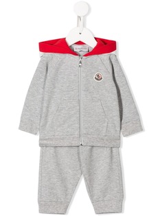 Moncler Enfant спортивный костюм с контрастным логотипом