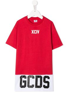 Gcds Kids платье-футболка в полоску с логотипом