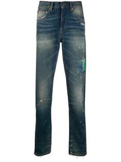 Off-White джинсы с эффектом разбрызганной краски