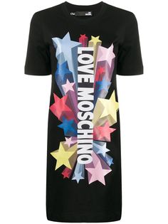Love Moschino платье-футболка Shooting Stars