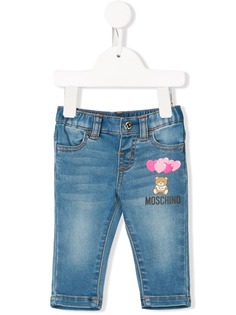 Moschino Kids джинсы кроя слим с логотипом