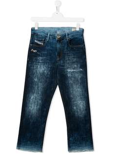 Diesel Kids джинсы прямого кроя с эффектом потертости