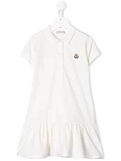 Moncler Enfant платье-поло с нашивкой-логотипом