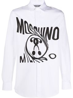 Moschino рубашка с логотипом