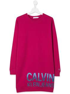 Calvin Klein Jeans платье-свитер с принтом