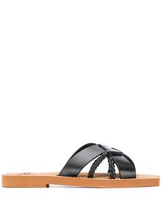 Chloé сандалии с перекрестными ремешками