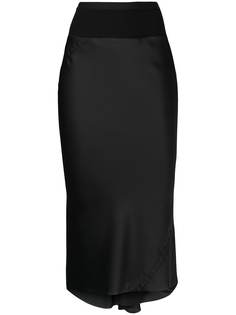 Rick Owens юбка-карандаш с контрастной вставкой