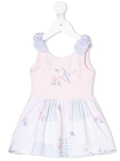 Lapin House платье с принтом и вставками