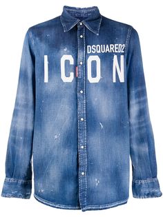 Dsquared2 джинсовая рубашка Icon с логотипом