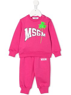 Msgm Kids спортивный костюм с логотипом