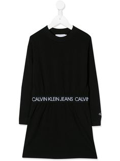 Calvin Klein Jeans платье-джемпер с вышитым логотипом