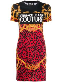 Versace Jeans Couture платье-футболка с принтом