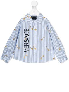 Versace Kids рубашка с принтом