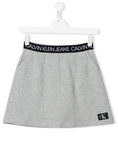 Calvin Klein Jeans юбка мини с нашивкой-логотипом