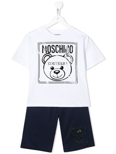 Moschino Kids костюм с короткими рукавами и логотипом