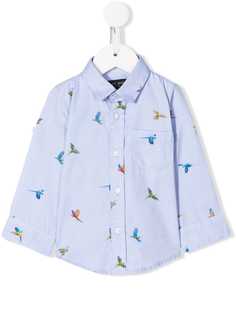 Lapin House рубашка с принтом и закругленным подолом