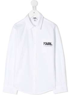 Karl Lagerfeld Kids рубашка с логотипом