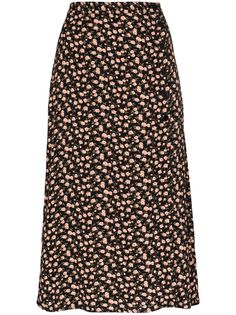 Reformation юбка миди Jaime с разрезом