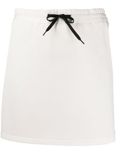 Miu Miu юбка из джерси с полосками и логотипом