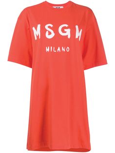 MSGM платье-футболка оверсайз с логотипом