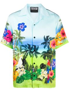 Versace Jeans Couture рубашка с принтом Tropical Island