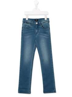 BOSS Kidswear джинсы кроя слим с эффектом потертости