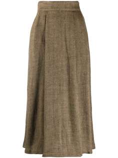 Société Anonyme юбка с завышенной талией и узором в елочку
