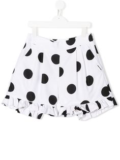 Msgm Kids шорты в горох с оборками