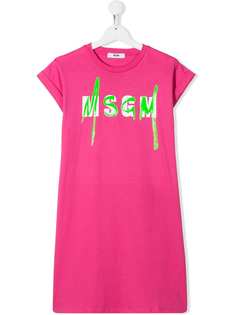 Msgm Kids платье-футболка с логотипом