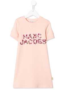 The Marc Jacobs Kids платье-футболка с декорированным логотипом