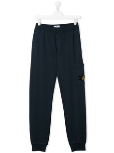 Stone Island Junior спортивные брюки прямого кроя с карманом