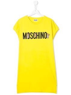 Moschino Kids платье-футболка с логотипом