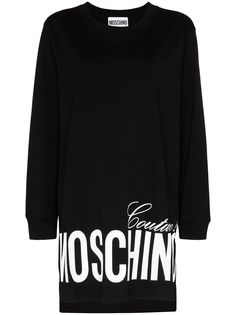 Moschino платье-толстовка оверсайз с логотипом