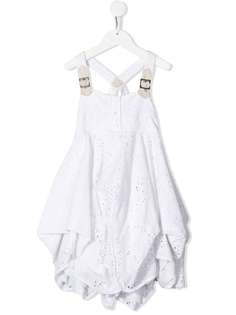 Lapin House драпированное платье с вышивкой