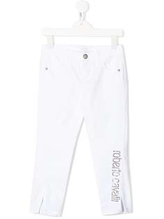 Roberto Cavalli Junior джинсы кроя слим с декорированным логотипом