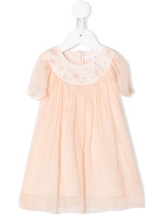 Chloé Kids расклешенное платье с вышивкой