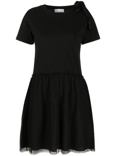 RED Valentino платье мини с тюлем пуэн-деспри