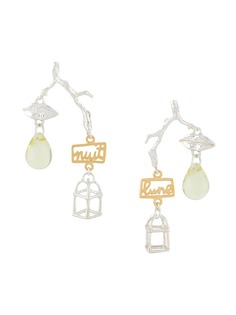 Wouters & Hendrix серебряные серьги Reves de Reves в форме веток