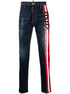 Dsquared2 джинсы с контрастными полосками и логотипом
