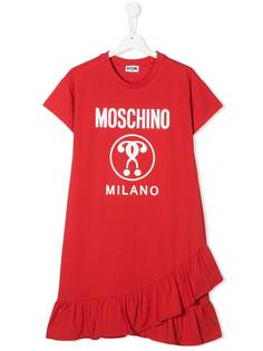 Moschino Kids платье-футболка с логотипом