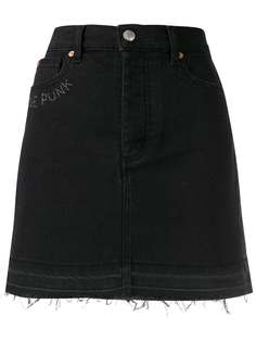 Zadig&Voltaire джинсовая юбка Juicy с вышивкой