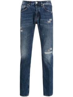 Eleventy джинсы прямого кроя с эффектом потертости