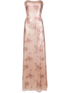 Marchesa Notte Bridesmaids платье из пайеток с цветочным принтом