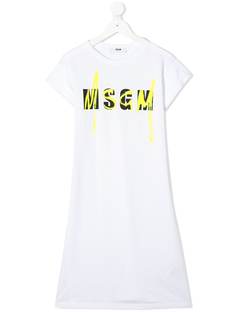 Msgm Kids платье-футболка с логотипом